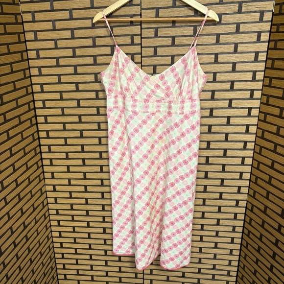 J. Crew Dresses & Skirts - I. Crew Pink And White Floral Cotton Dress Size 12